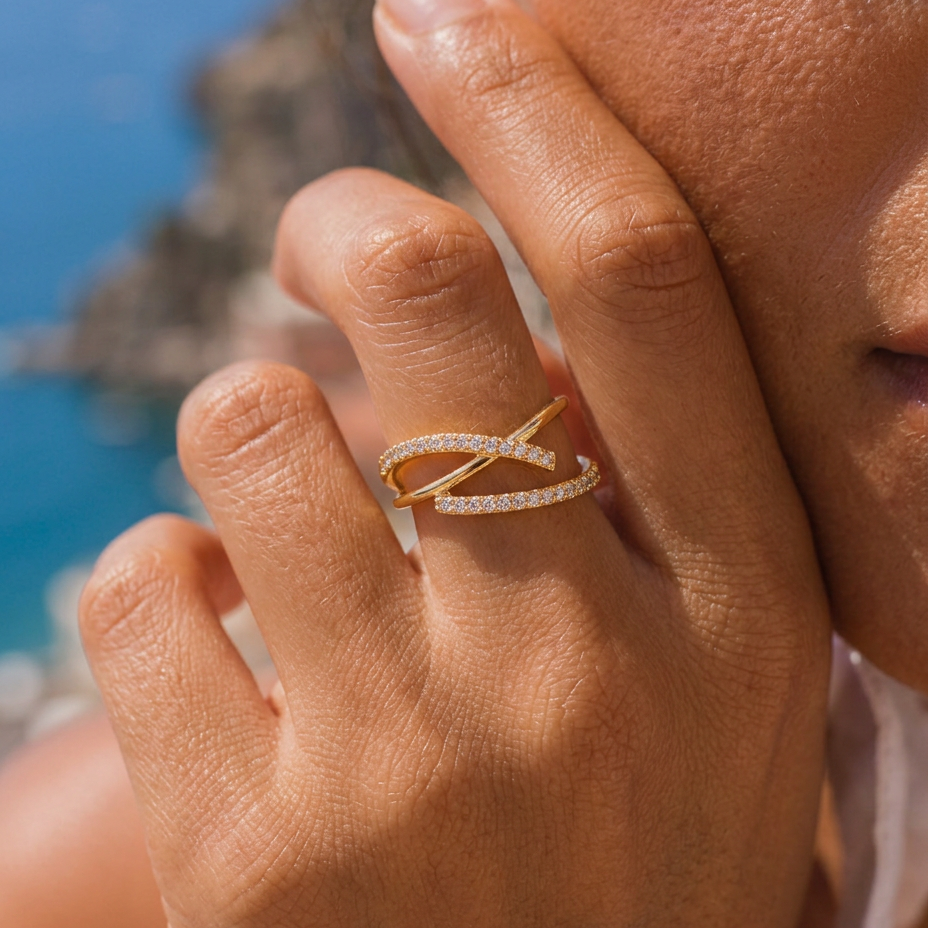 Anello Pesce Ichthys (Placcato in Oro)