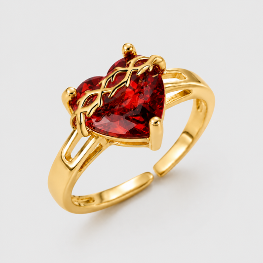 Anello Sacro Cuore di Gesù (Placcato in Oro)