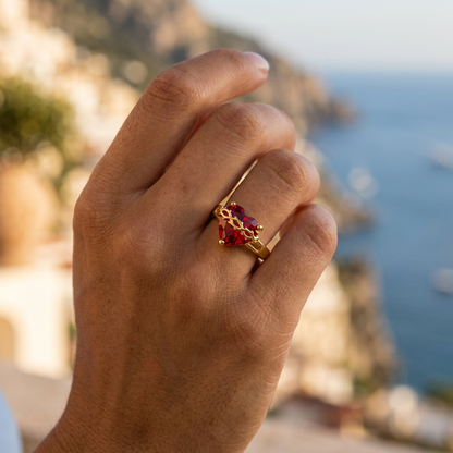 Anello Sacro Cuore di Gesù (Placcato in Oro)