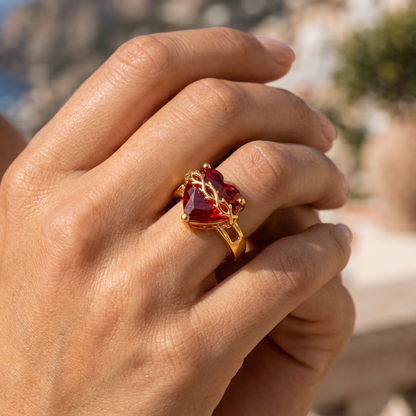 Anello Sacro Cuore di Gesù (Placcato in Oro)