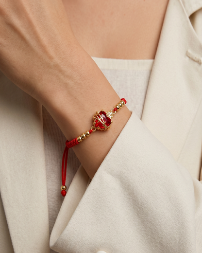 Bracciale Sacro Cuore di Gesù (Placcato in Oro)