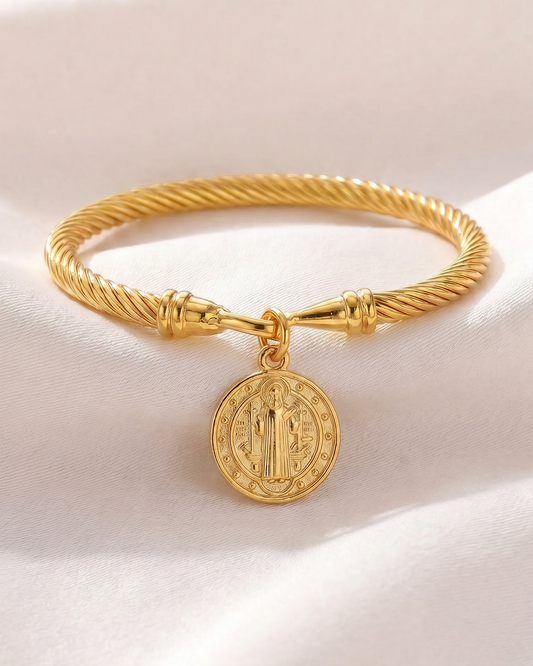Bracciale San Benedetto (Placcato in Oro)