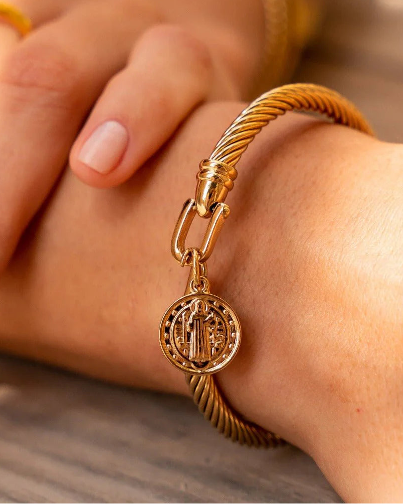 Bracciale San Benedetto (Placcato in Oro)