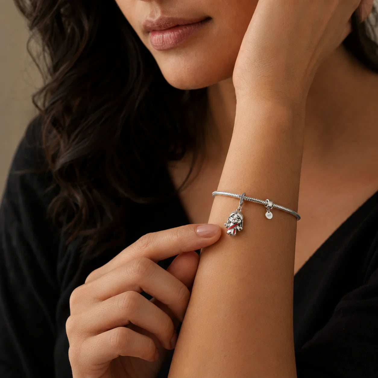 Charm Cristo Re Glorioso (Argento 925)