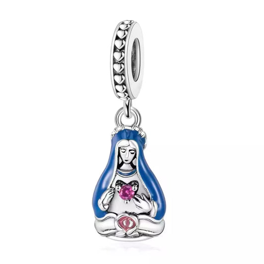 Charm Cuore Immacolato di Maria (Argento 925)