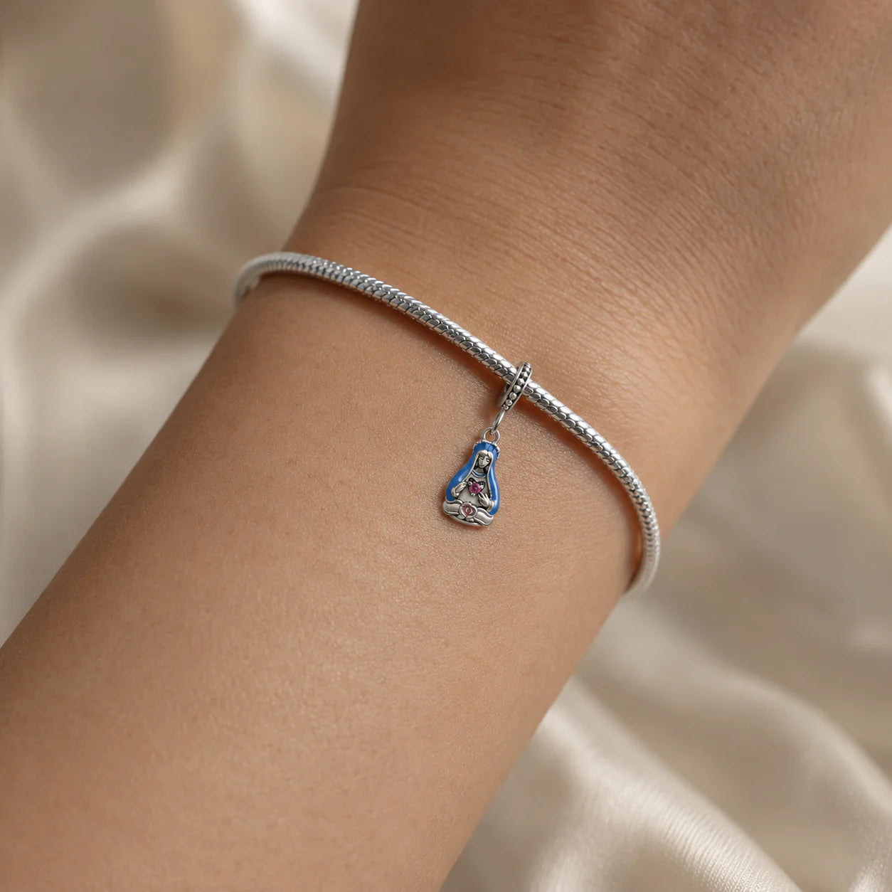 Charm Cuore Immacolato di Maria (Argento 925)