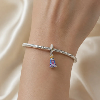 Charm Madonna dal Manto Rosa (Argento 925)