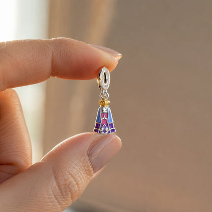 Charm Madonna dal Manto Rosa (Argento 925)