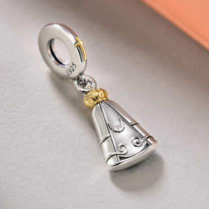Charm Madonna dal Manto Rosa (Argento 925)