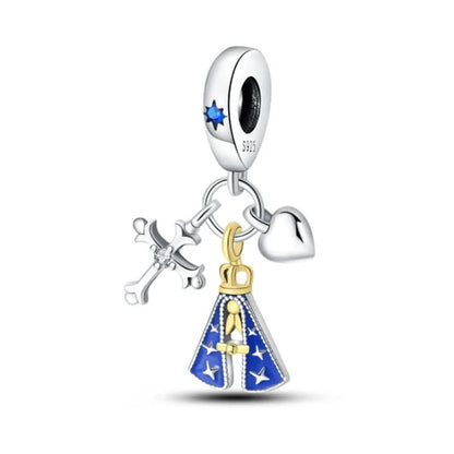 Charm Madonna dal Manto Stellato (Argento 925)