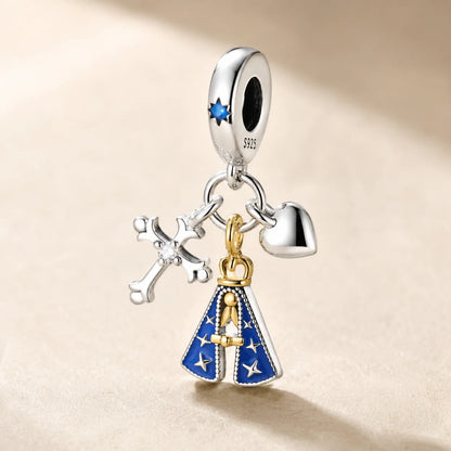 Charm Madonna dal Manto Stellato (Argento 925)
