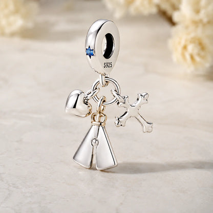 Charm Madonna dal Manto Stellato (Argento 925)