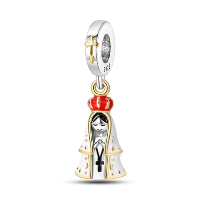 Charm Madonna di Fatima, Messaggera di Pace (Argento 925)