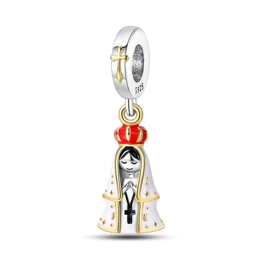 Charm Madonna di Fatima, Messaggera di Pace (Argento 925)