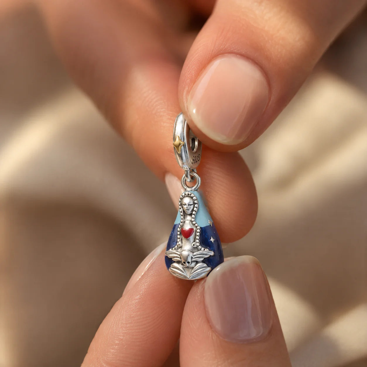 Charm Manto Sacro della Madonna (Argento 925)