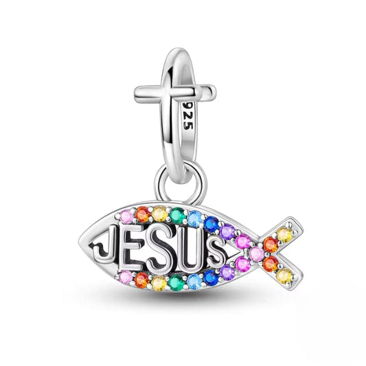 Charm Nome di Gesù Arcobaleno (Argento 925)