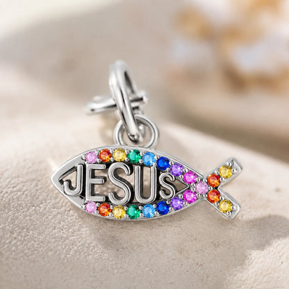 Charm Nome di Gesù Arcobaleno (Argento 925)