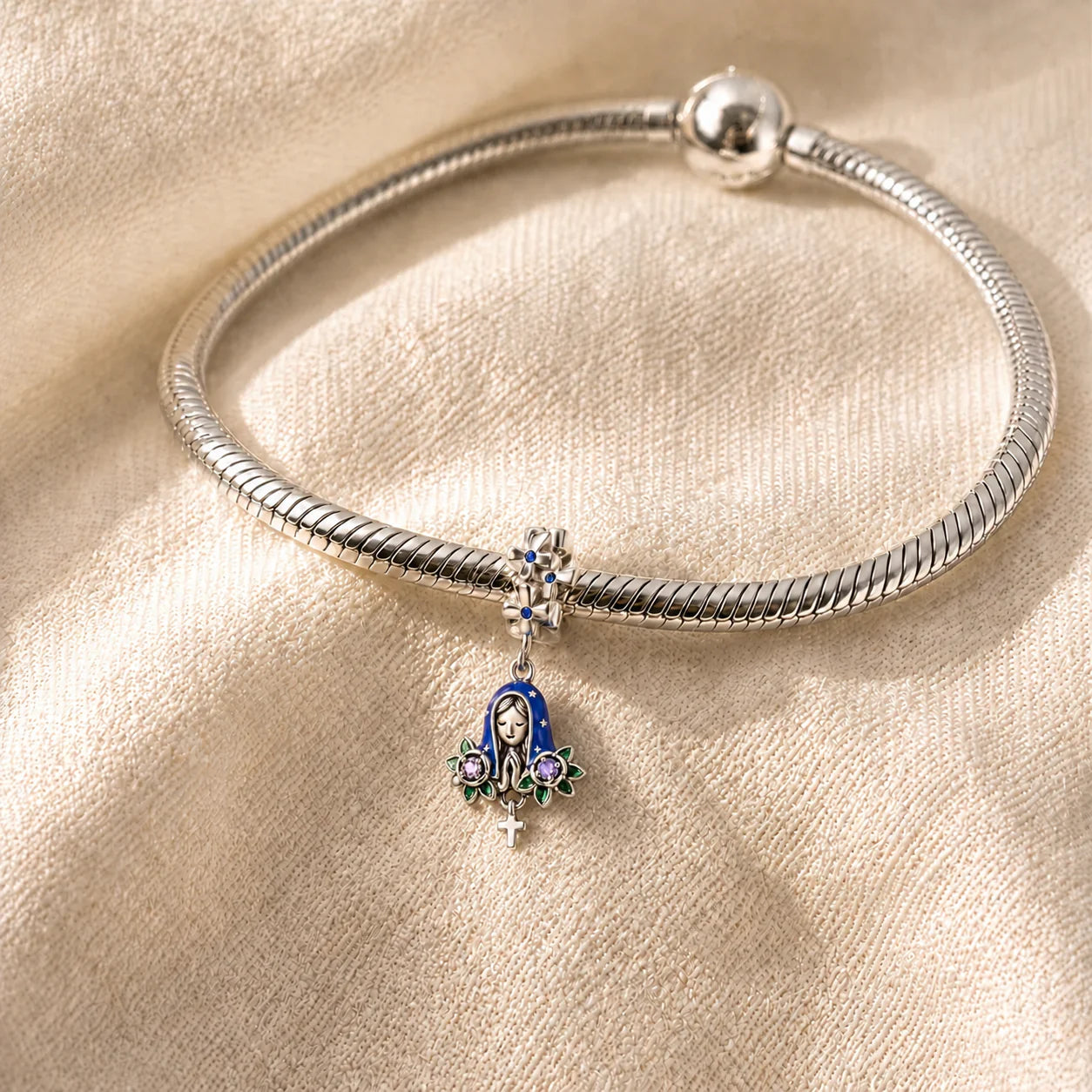 Charm Rose della Madonna (Argento 925)