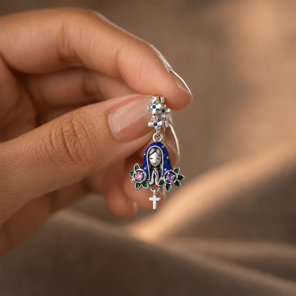 Charm Rose della Madonna (Argento 925)