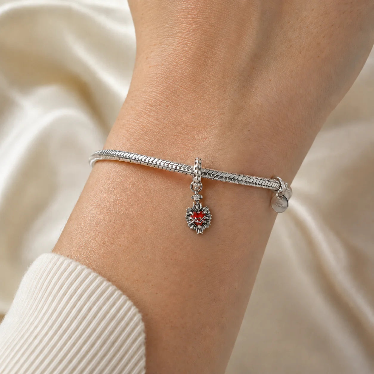 Charm Sacro Cuore di Gesù (Argento 925)
