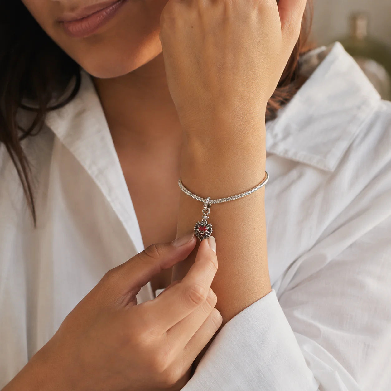 Charm Sacro Cuore di Gesù (Argento 925)