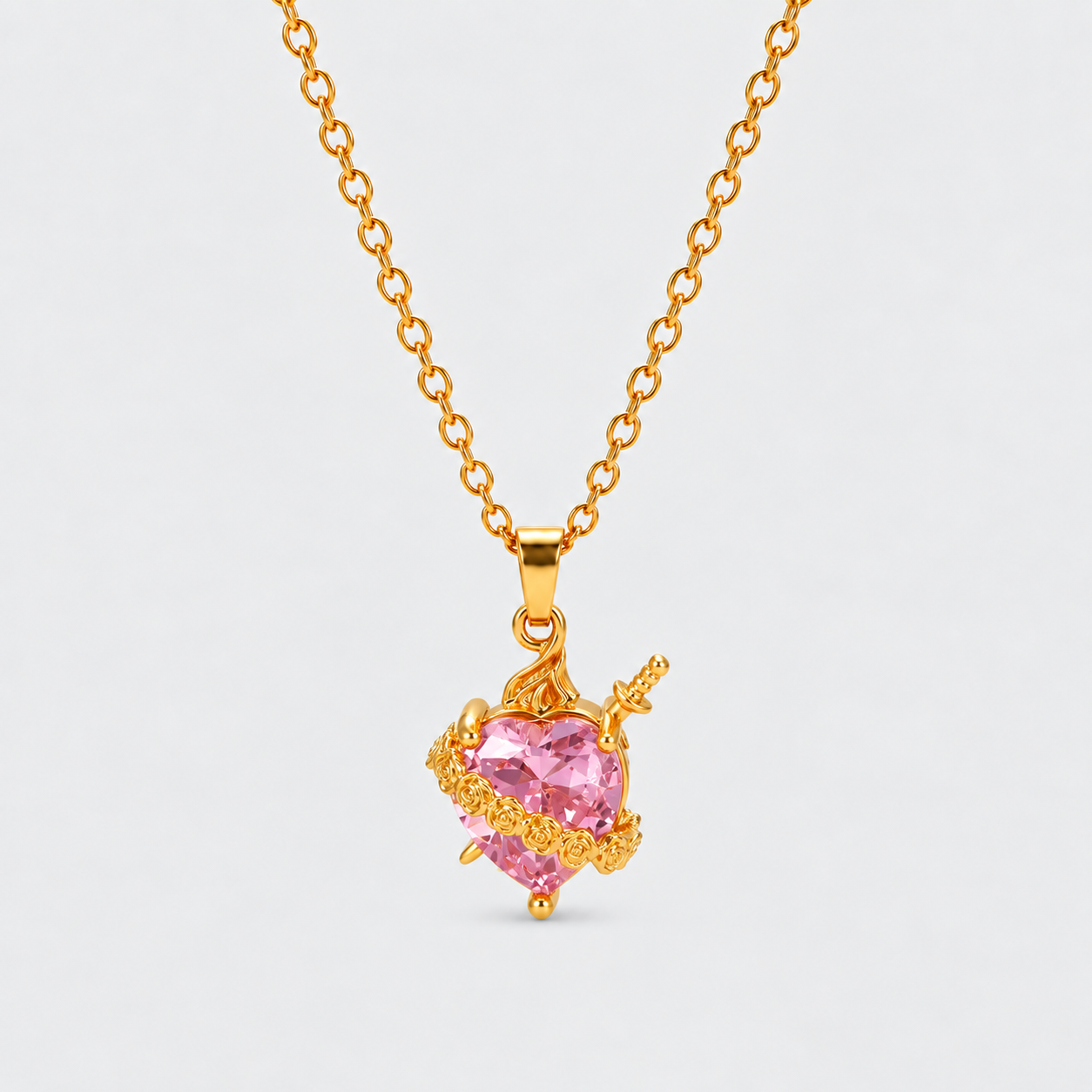 Collana Cuore Immacolato di Maria (Placcata in Oro)