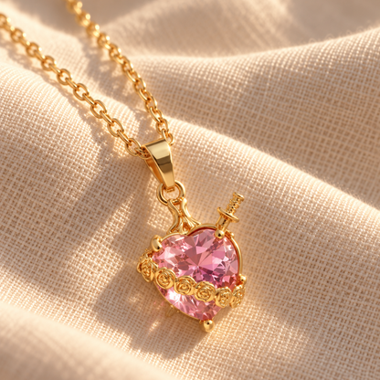 Collana Cuore Immacolato di Maria (Placcata in Oro)