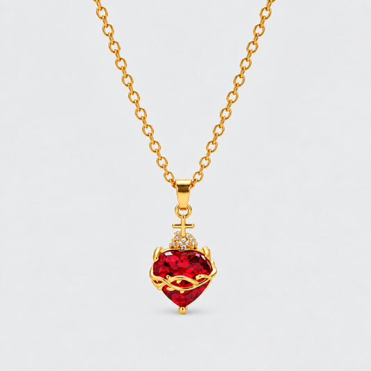 Collana Sacro Cuore di Gesù (Placcato in Oro)