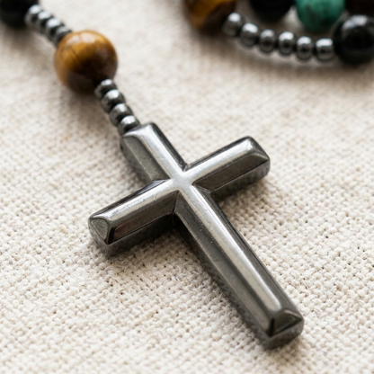 Rosario con Pietra Turchese e Occhio di Tigre