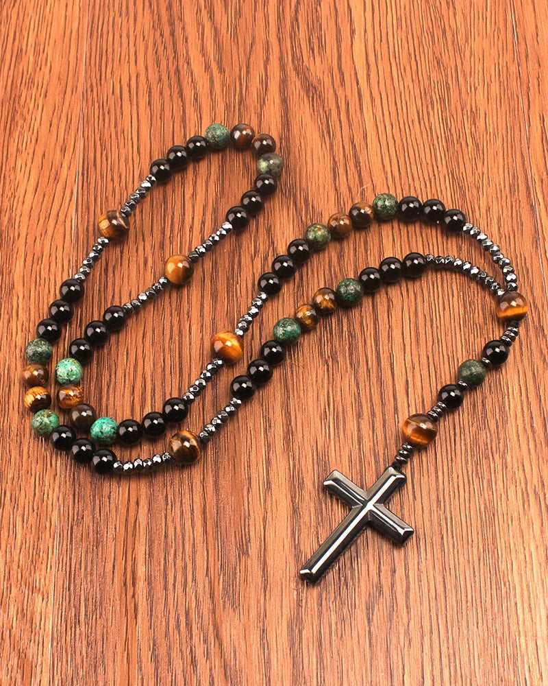 Rosario con Pietra Turchese e Occhio di Tigre
