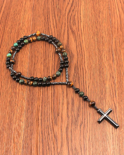 Rosario con Pietra Turchese e Occhio di Tigre