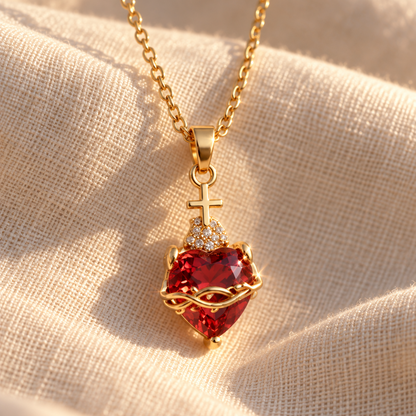 Collana Sacro Cuore di Gesù (Placcato in Oro)